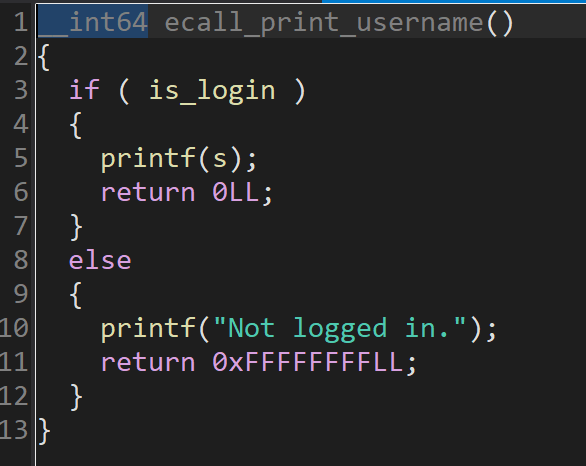 print username